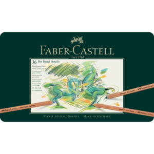 Astuccio in metallo matite Faber- Castell Pitt Pastel - colori assortiti - conf. 36 pezzi - 112136