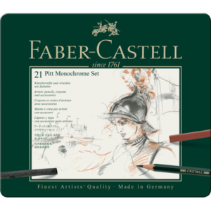 Set metallo Faber Castell Monochrome belle arti medium conf. 21 elementi - 112976