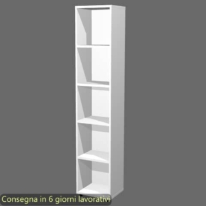 Libreria alta componibile bianca modulo singolo 40x32xH.196 cm linea Protocollo Artexport - LA-L40/3