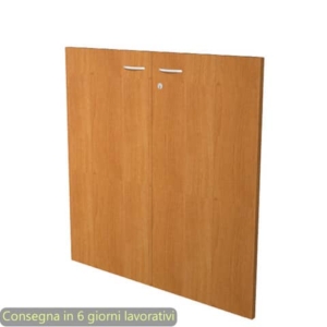 Coppia ante basse noce chiaro per libreria componibile Artexport Protocollo 76xH.81 cm - AB-L76/4