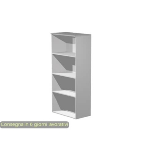 Mobile a giorno alto grigio 80x35xH.180 cm con 3 ripiani regolabili linea Presto Artexport - 038-39/9