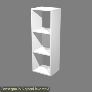 Libreria componibile 3 caselle bianca 35,9x29,2x103,9 cm linea Maxicolor Artexport - 3MaxC/3