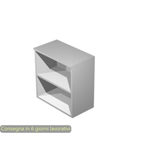 Mobile a giorno basso grigio 80x35xH.72 cm con 1 ripiano regolabile linea Presto Artexport - 030/9