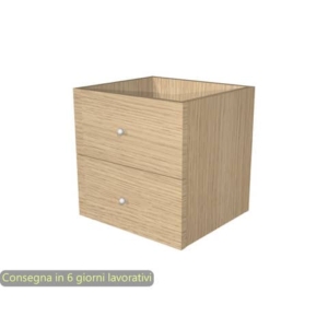 Coppia di cassetti rovere per libreria componibile Maxicolor Artexport 32,5x28,8x32,5 cm - 2C MaxC/C