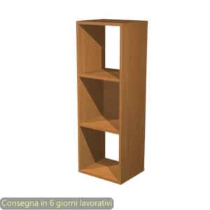 Libreria componibile 3 caselle noce chiaro 35,9x29,2x103,9 cm linea Maxicolor Artexport - 3MaxC/4