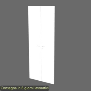 Coppia ante alte bianche per libreria componibile Artexport Protocollo 76xH.196 cm - AA-L76/3
