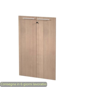 Coppia ante medie ciliegio arabis 80x115,4 cm in melaminico con serratura linea Flora Artexport - 91069M/K