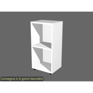 Libreria bassa componibile bianca modulo singolo 40x32xH.81,5 cm linea Protocollo Artexport - LB-L40/3