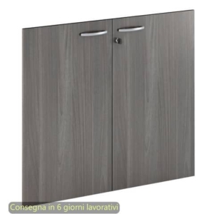 Ante con serratura frassino toscano 80x67 cm in melaminico per mobile basso linea Presto Artexport 60067M/F