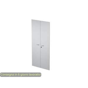 Ante con serratura grigio 80x175 cm in melaminico per mobile alto linea Presto Artexport - 60075M/9