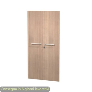 Coppia ante medie ciliegio arabis 80x153,8 cm in melaminico con serratura linea Flora Artexport - 91073M/K