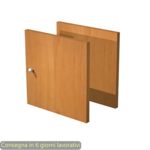 Coppia di antine noce chiaro per libreria componibile Maxicolor Artexport 32,2x32,2 cm - 2A MaxC/4