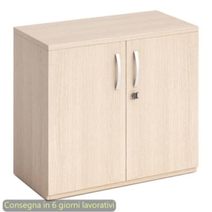 Armadio basso con ante battenti rovere 80x46xH.73 cm in melaminico linea Bridge/Flex Artexport - BB+AB/C