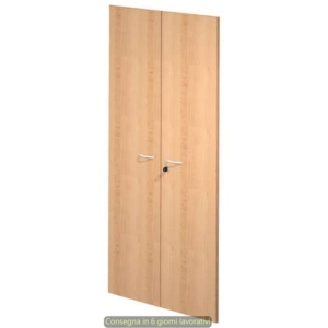 Ante con serratura faggio 80x175 cm in melaminico per mobile alto linea Presto Artexport - 60075M/6