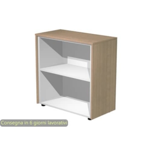 Mobile a giorno basso singolo top ciliegio arabis 83x43x81,4 cm struttura grigio alluminio Flora Artexport 930/K