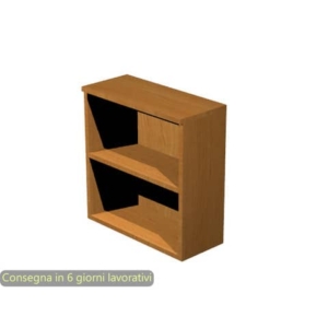 Mobile a giorno basso noce chiaro 80x35xH.72 cm con 1 ripiano regolabile linea Presto Artexport - 030/4