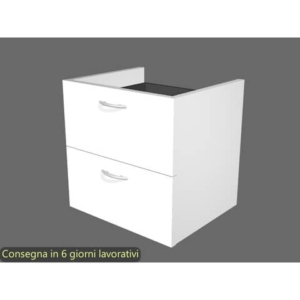 Coppia di cassetti bianchi per libreria componibile Artexport Protocollo 36x29x33,5 cm CC-L40/3
