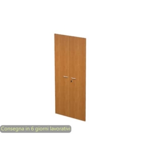 Ante con serratura noce chiaro 80x175 cm in melaminico per mobile alto linea Presto Artexport - 60075M/4