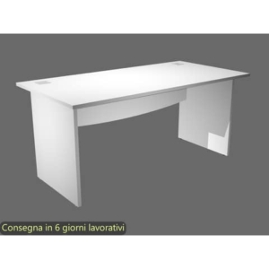 Scrivania piano bianco 160x80xH.73 cm gamba a pannello in melaminico linea Flex Artexport - JPB160/3