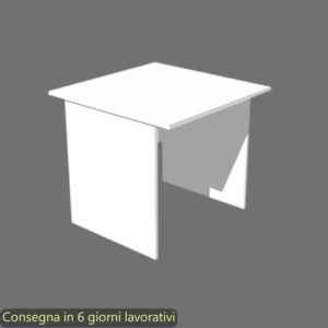 Scrivania piano bianco 80x80xH.72 cm gamba a pannello in melaminico in tinta linea Presto Artexport - 001PAN/3