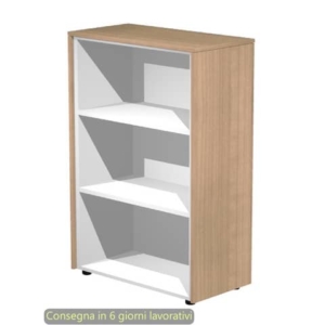 Mobile a giorno medio singolo top ciliegio arabis 83x43x119,8 cm struttura grigio alluminio Flora Artexport 935/K