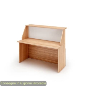 Bancone reception ciliegio arabis 140x76xH.117 cm in melaminico linea Musa Artexport - 2824-B14/K3