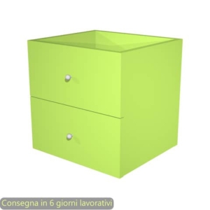 Coppia di cassetti verde neon per libreria componibile Maxicolor Artexport 32,5x28,8x32,5 cm - 2C MaxC/V