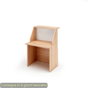 Bancone reception ciliegio arabis-bianco 80x76xH.117 cm in melaminico linea Musa Artexport - 2824-B80/K3