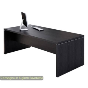 Scrivania direzionale nero venato frassino 210x90x74 cm gamba a pannello in tinta Flora Artexport - 902/8