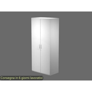 Armadio alto con ante battenti bianco 80x46xH.181,8 cm in melaminico linea Bridge/Flex Artexport - BH+AH/3