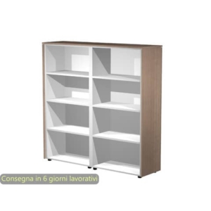 Mobile a giorno alto doppio top ciliegio arabis 163x43x158,2cm struttura grigio alluminio Flora Artexport 937C/K