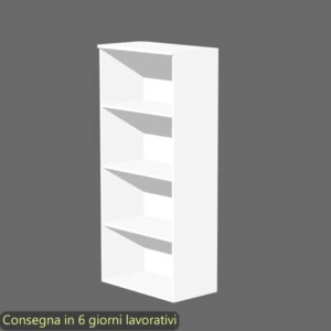 Mobile a giorno alto bianco 80x35xH.180 cm con 3 ripiani regolabili linea Presto Artexport - 038-39/3