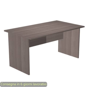 Scrivania piano frassino toscano 140x80xH.72 cm gamba a pannello in melaminico in tinta Presto - 002PAN/F