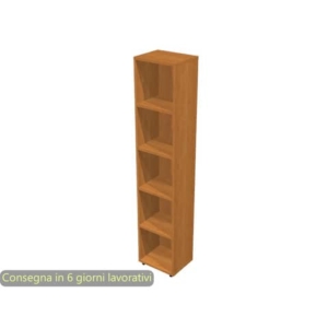 Libreria alta componibile noce chiaro modulo singolo 40x32xH.196 cm linea Protocollo Artexport - LA-L40/4
