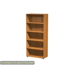 Mobile a giorno alto noce 90x44xH.200 cm 4 ripiani inseribili - linea armadi componibili 2898 Artexport - AR/ST/4