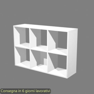 Libreria componibile 6 caselle bianca 104x29,2xH.69,8 cm linea Maxicolor Artexport - 6MaxC/3