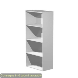 Mobile a giorno alto grigio 80x44xH.180 cm con 3 ripiani regolabili linea Presto Artexport - 538-39/5