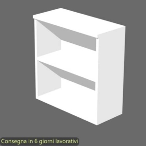Mobile a giorno basso bianco 80x35xH.72 cm con 1 ripiano regolabile linea Presto Artexport - 030/3
