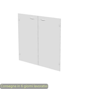 Ante senza serratura in vetro satinato 80x67 cm per mobile basso linea Presto Artexport - 70067/G