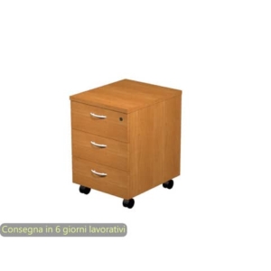 Cassettiera a tre cassetti montata noce chiaro 41,8x52x59,5 cm linea Presto Artexport - 60019/4