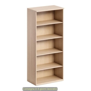 Mobile a giorno alto rovere 80x46xH.181,8 cm con 4 ripiani linea Bridge/Flex Artexport - BH/C