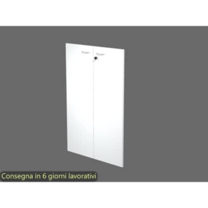 Ante con serratura bianco 80x115 cm in melaminico per mobile medio linea Presto Artexport - 60069M/3