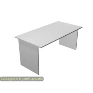 Scrivania piano grigio 160x80xH.72 cm gambe a pannello in melaminico in tinta linea Presto Artexport - 003PAN/9
