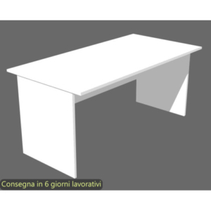 Scrivania piano bianco 140x80xH.72 cm gamba a pannello in melaminico in tinta linea Presto Artexport - 002PAN/3