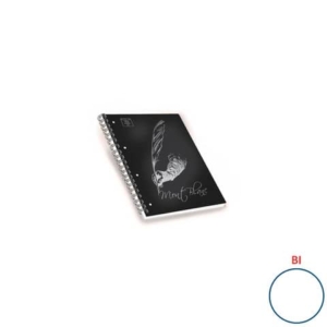 Quaderni spiralati A4 Pigna Mont Blanc Soft Touch assortiti - foglio bianco - 100 ff - Conf. 5 pezzi - 0230688BI