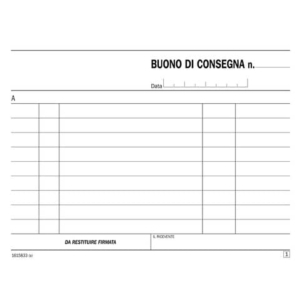 Blocco buoni di consegna data ufficio 11,5x16,5 cm - 33x3 copie autoricalcanti DU161583300