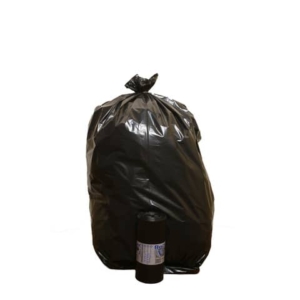 Sacchi immondizia per rifiuti inorganici Rolsac 130 L 90x120 cm - 50 µm nero - rotolo da 10 pezzi - 21130-1