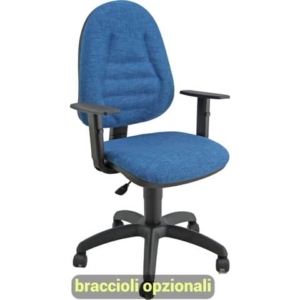 Sedia operativa girevole Unisit Metis MTPRO Eco Smart - rivestimento Eco blu - MTPRO/EB