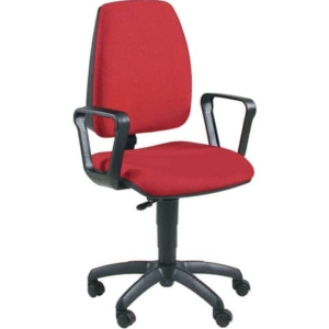 Sedia operativa girevole Unisit Jupiter JUBR Eco smart - rivestimento ignifugo bordeaux - con braccioli - JPQ/BRN/ID