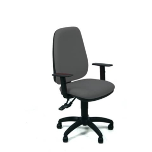 Sedia operativa girevole Unisit Teti TETE Eco Smart - rivestimento fili di luce grigio scuro con braccioli TETE/F14